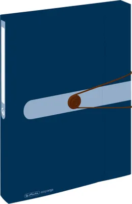 Produktbild von Herlitz 11279841, A4, Polypropylen (PP), Blau, Landschaftsportrait, 4 mm, Gummiband
