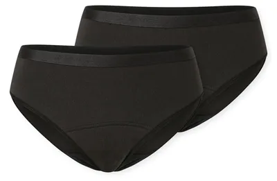 Produktbild von Schiesser Damen 2 er Pack Periodenslip Gr. 38/40  schwarz