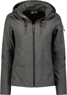 Produktbild von Geographical Norway Damen Softshelljacke Truffe Funktions Outdoor Jacke, Dunkelgrau, Größe L