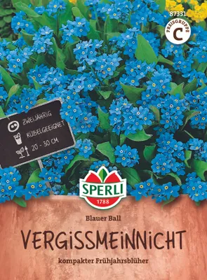 Produktbild von SPERLI Vergissmeinnicht Samen Blauer Ball Myosotis sylvatica 130 Pflanzen