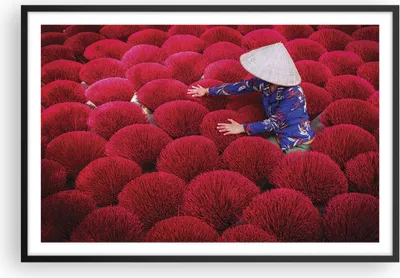 Produktbild von Gerahmtes Poster - Schwarzer Rahmen - Trocknen Weihrauch Vietnam - 91,5x61 cm - Wand Bild - Wanddeko - Wandbilder - Kunstposter - Wandposter - Bilderrahmen - Bilder - Kunstdruck - P2BAA91x61-4655