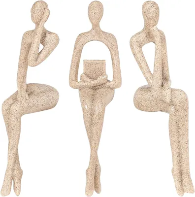 Immagine prodotto di Set di 3 sculture "Pensatore", figure decorative astratte per il soggiorno
