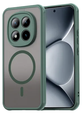 Image de Coque MagSafe pour Xiaomi Redmi Note 15 Pro 5G avec protection hybride pour l'appareil photo, couleur verte