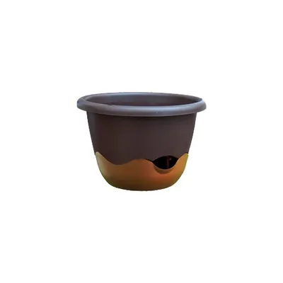 Produktbild von plastia BEW-HÄNGEAMPEL Blumenampel „Mareta“ 1808543025 30cm Braun