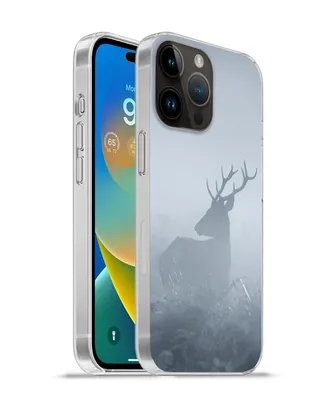 Produktbild von MuchoWow® Handyhülle Schutzhülle Hülle für Apple iPhone 14 Pro Max Hirsche - Nebel - Wald Silikon Softcase Handy Hülle - Hardcover