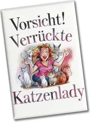 Produktbild von Vorsicht! Verrückte Katzenlady Souvenir Souvenir Magnet