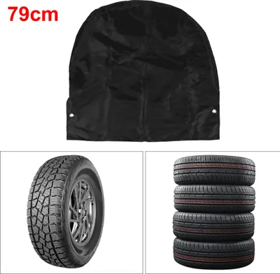 Image de Noir Grand Taille 30-32 pouces Oxford Tissu Rechange Pneu Housse pour Voiture