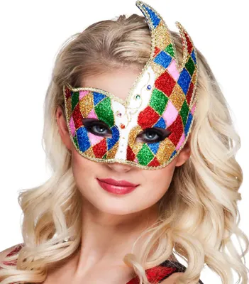 Produktbild von Augenmaske Venice Jester – venezianische Maske für Karneval, Fasching & Party