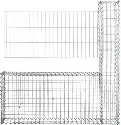 Produktbild von Gabionen Mauer Gartenzaun 140x150 cm Gabione Steinkorb Rankgitter Draht Gitter
