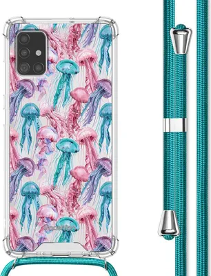 Zdjęcie produktu dla etui imoshion Design ze sznurkiem do Samsung Galaxy A51 - Jellyfish Watercolour