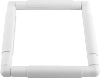 Produktbild von Rahmen für Stickarbeiten – Kunststoff – Quadratisch, 20,3 x 20,3 cm – Stickrahmen für Kreuzstich, Quilten, Wandteppiche – Einfach zu verwenden – Stickrahmen