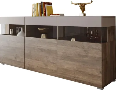 Immagine prodotto di Fanna - Credenza, 180x41x80h cm Marrone, 3 Ripiani