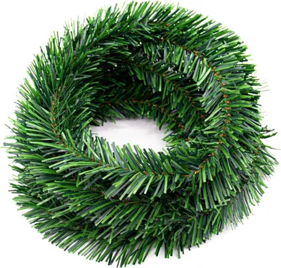 Produktbild von Handgefertigte 5,5 m Weihnachtsgirlande aus Kiefer, langlebige und vielseitige Weihnachtsdekoration, grün – HOLIPINE