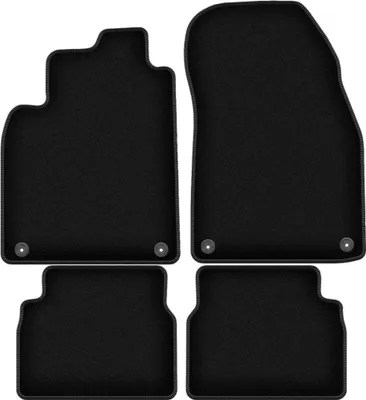 Immagine prodotto di Tappetini in velluto per Saab 9-3 II Y3SF (2002-2014, station wagon, berlina) neri, set 4 pz, con fissaggi