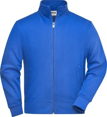 Produktbild von James & Nicholson Workwear Sweat Jacket Gr. XL, royalblau