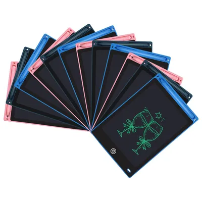 Produktbild von 12 Stück Spieltafeln, LCD Schreibtafeln für Kinder,8,5 Zoll, Partygeschenke, Taschen-Geschenk, Klassenzimmerpreise, Bürogeschenke