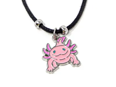 Produktbild von Kette mit Anhänger - Axolotl - Textilband
