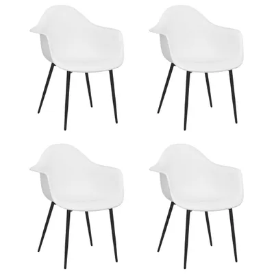 Imagen del producto de vidaXL: Juego de 4 sillas de comedor, color blanco, material: polipropileno (PP)