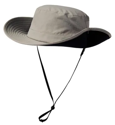 Produktbild von Safarihut Herren & Damen UPF 50 mit breiter Krempe - UV-Schutz Fischerhut, Wasserdicht, Atmungsaktiv, Faltbar - Hellgrau M-L