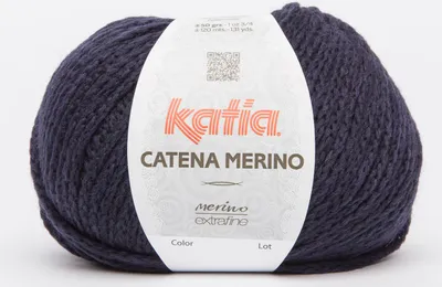 Produktbild von CATENA MERINO von Katia - DUNKELBLAU (209) - 50 g / ca. 120 m Wolle