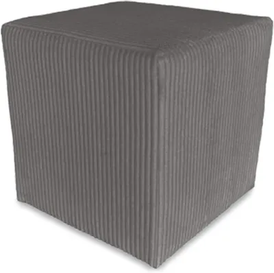 Produktbild von Best For Home | Würfel Pouf Hocker | Anthrazit Poof Fußhocker | Samt Sitzhocker für Wohnzimmer, Schlafzimmer & Flur | Polster Ottoman | Gepolstert Sitzpuff oder Sitzwürfel für Sofa oder Sessel