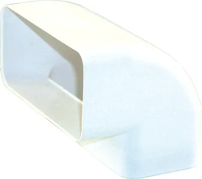 Produktbild von Rohrwinkel 90° senkrecht weiß 150er Abluftsystem Flachkanal Vierkant Abluft