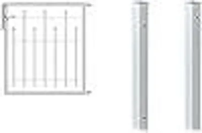 Produktbild von Alberts Einzeltor-Set für Zaunsystem Madrid, Höhe 100 cm, Breite 100 cm, feuerverzinkt, zum Einbetonieren