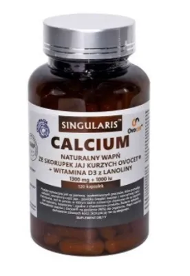 Zdjęcie produktu dla Singularis, Calcium Naturalny wapń ze skorupek jaj kurzych, 120 kapsułek