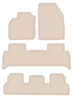 Produktbild von Velours-Fußmatten für Renault Grand Scenic III 2009-2015 (7 osob) – 4-tlg, Beige, passgenau – Wielganizator FORTUNA