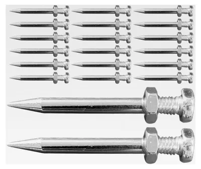 Produktbild von 20 Stück Metallbelüfterspitzen für Rasenlüfterschuhe, 58 cm lange Rasenlüfternägel, austauschbare Belüfterpfähle für die Garten- und Rasenpflege
