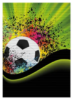 Produktbild von Wallario Duschmatte Antirutschmatte Badmatte Fußmatte Fußball - Design Wellen und Regenbogen in grün, Größe ca. 70 x 50 cm