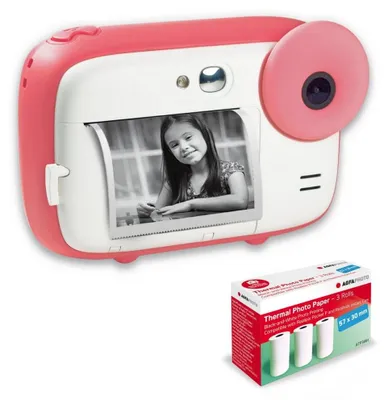 Zdjęcie produktu dla AGFA Photo Realikids – aparat do natychmiastowych zdjęć + 3 rolki papieru termicznego, ATP3WH