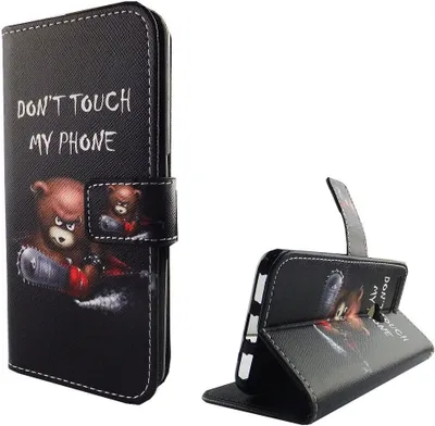 Produktbild von Handyhülle Tasche für Handy Google Pixel Schriftzug Bär mit Kettensäge
