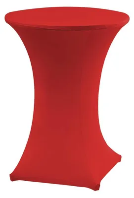 Produktbild von Elasthan-Tischdecke rund 80x110 cm Rot 1 Stück