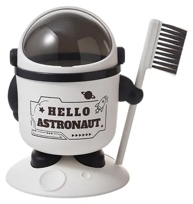 Produktbild von Astronauten-Tischmülleimer, Mini-Schreibtischmülleimer mit Deckel, niedlicher Astronauten-Abfalleimer mit Bürste für Homeoffice, Schlafzimmer, Schreibtisch, Schminktisch