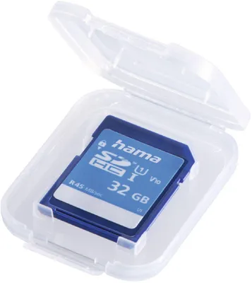 Produktbild von Hama 00095989, MMC, SD, 1 Karten, Polypropylen (PP), Transparent, Schockresistent, 40 mm