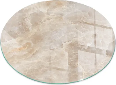 Produktbild von Glasbodenplatte für Fi 100 cm – Kaminofen – Kaminplatte Glas – Schutzglas – Funkenschutzplatte –Glasbodenplatte Feuerfeste – Hitzeschutzplatte – Bodenschutz aus Glas – Natursteinmuster