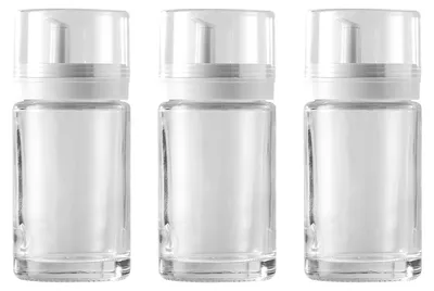 3er-Set Öl- und Essigflaschen aus Glas, 100 ml, auslaufsicher