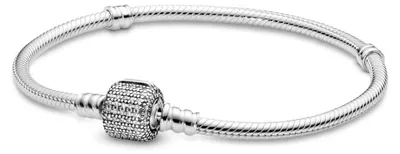 Produktbild von Silbernes Schlangenarmband mit Pave Sluiting