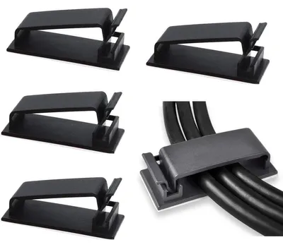Productafbeelding van Kabelbinders kabelclips - Klittenband - 50 stuks - Zwart
