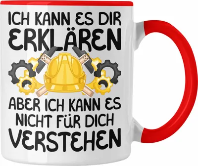 Produktbild von Trendation - Ingenieur Geschenk Tasse Lustiger Spruch Geschenkidee für Ingenieuren Kaffeetasse Becher (Rot)
