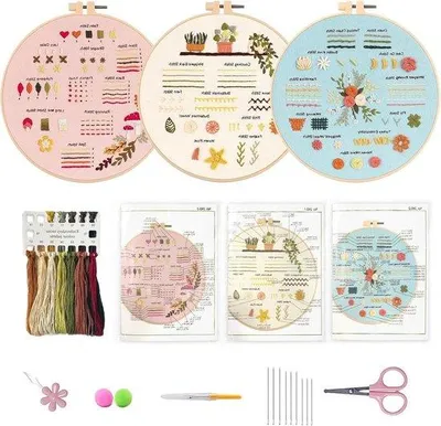 Produktbild von Allecto Plus – Sticksets für Erwachsene, sowohl für Anfänger als auch für Fortgeschrittene – Set mit 3 – Kreuzstich-Sets mit verschiedenen Designs – DIY-Sticksets mit Anleitungen – Geeignet für Anfänger und Fortgeschrittene