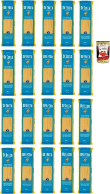 Produktbild von De Cecco Fettuccelle N°6 100% Italienisch Pasta Nudeln 20x 500g + Italian Gourmet Polpa 400g