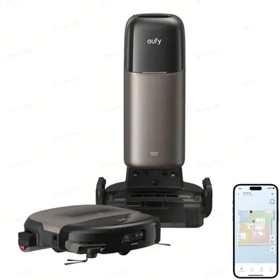 Obrázek produktu pro Eufy Omni S2, Bezsáčkové, Černá, Kulatý, Nabíjecí, Purification, 62 dB, Cyklónový