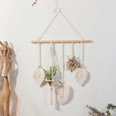 Produktbild von Boho tapiserie na zeď, macramé závěs, bohémská macramé tapiserie boho chic bohémská tkaná dekorace domu 40*45cm