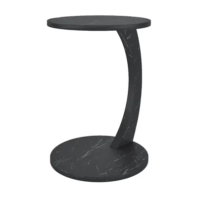 Produktbild von In And OutdoorMatch Beistelltisch Davonte - 56x38 cm - Marmor schwarz - Spanplatte - Vielseitiger Beistelltisch