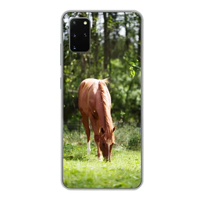 Produktbild von MuchoWow® Handyhülle Schutzhülle Hülle für Samsung Galaxy S20 Plus Pferd - Blumen - Licht Silikon Softcase Handy Hülle - Hartschale