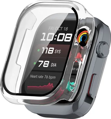 Produktbild von Für Huawei Watch D2 Kunststoff Smart Hülle + Tempered H9 Hart Glas Transparent