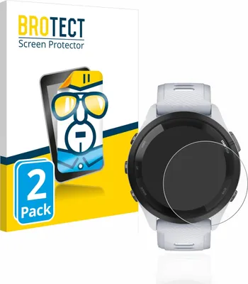 Produktbild von 2x Für Garmin Forerunner 265 (46 mm) Schutzfolie BROTECT Displayschutz Display Schutz Folie Klar Transparent