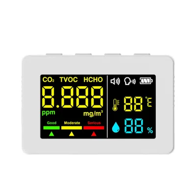 Produktbild von Analizator jakości powietrza, tester formaldehydu, tester HCHO, tester TVOC, tester CO2, tester temperatury, tester wilgotności